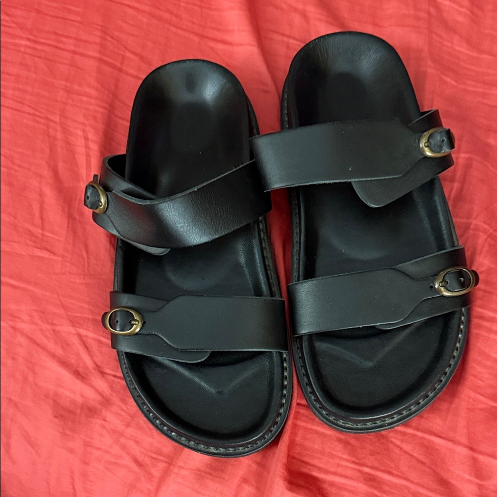 Liberte Leather Black Women's Sandals